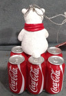 2018 Coca-cola Kurt Adler Polar Bear Cub On 6-pack Cans Christmas Ornament