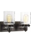 Progress Lighting Calhoun 2-light Antique Bronze Farmhouse Vanity Light