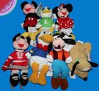 Disney Store Bag Lot Mickey Minnie Goofy Pluto Stuffed Beanie Mini Bean Babies
