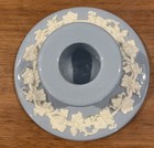 Wedgwood Embossed Queens Ware Candle Holders   pair