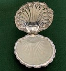 Vintage Silver Plate Clam Shell Condiment Dish  made In England 