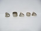 Thimble Rings Set Of  5 Silvertone  4 Adjustable   One With A Flower