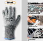 Work Safety Gloves Cut Resistant Level A5 Construction kitchen glass 10 Pairs