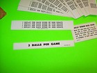 Full House 1966 Original Pinball Machine Nos Score Card Lot   Envelope