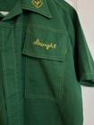 Rare Vintage John Deere Dealership Green Shortsleeve Work Shirt Medium