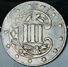 1860 Three Cent Silver Piece Trime 3c Type 3 Ungraded Choice Us Coin Cc29398