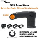 Aero Carbon Road Bike Stem -7 Degree 31 8mm Clamp Internal Routing 80mm-130mm