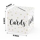 Gold Foil Dots Card Box 8 x8  Money Holder For Wedding Baby Shower Birthday