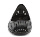 Vionic Orinda Perf Square Toe Ballet Flat - Black Leather  Medium  new 