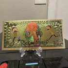 Rick And Morty Gold Foil Novelty Banknote Set     Set Of 5     Great Gift 