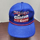 Vintage 1992 Clinton Gore Election Snapback Cap Custom Stitches Made In Usa