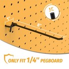 Black Pegboard Hooks 8 Inch  25pc  Heavy Duty Pegboard Hooks  Fit 1 4  Peg Board