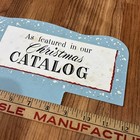 Double Sided Department Store Cardboard Topper Sign Christmas Catalog Vintage