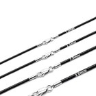 40-65cm 1-3mm Waterproof Braided Leather Necklace Cord Waxed Rope Stainless Stee