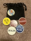 Vintage Poker Dealer Button Lot Big Blind Little Blind Reserved W  Casino Chip