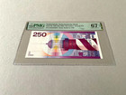 Netherlands 250 Gulden P-98 Nd 1986   Pmg 67 Epq -  note Will Have A Diff  Ser  