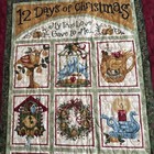 12 Days Of Christmas Handmade Quilt Wall Hanging 35x52   
