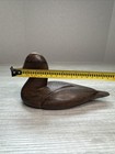 Retro vintage Wood Carved Duck  Iron Wood