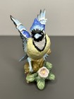Vintage Lefton Blue Jay Porcelain Bird Figurine Hand Painted  01265