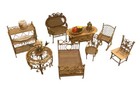 Gold Vintage 8pc Set Doll House Miniature Furniture Metal Wire 1994 Collection