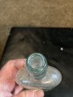 Antique Bottle Flask Aqua    white Blueing    W star Embossed  Very Rare  Nice Shape