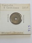 1938 Tunisia 5 Centimes Nickel Bronze Uncirculated Coin  tc5