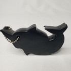 Vtg 1989 Dead Calm Movie Floating Boat Keychain Nicole Kidman Swordfish Black