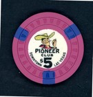 Stunning  5 00 Pioneer Club Las Vegas  Nevada Casino Chip