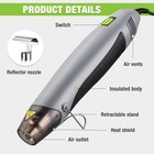 Workpro 400w Electric Heat Gun Mini Hot Air Gun Reflector Nozzle 2 Temp Settings