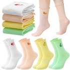 4 Pairs Women Nonslip Yoga Socks Cute Ruffle Grippy Socks For Pilates Barre B 
