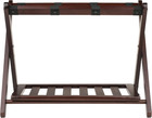 Remy Luggage Rack With Storage Shelf  For Guest Room  No Assembly  Cappuccino