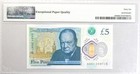 Bank Of England Great Britain 5 Pounds 2015 Prefix Aa01 Pmg  66epq  Polymer