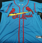 Yadier Molina  4 Cardinals Light Blue Cool Base Sewn Stitched Jersey 