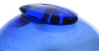 Vintage Blue Hand-blown Glass Fishing Floats Orbs Buoy Balls Globes Pair 2  D