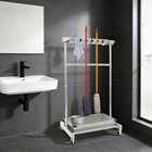 Mop Rack Cleaning Tool Cart Mobile Storage Garage Schools Broom   Mop Holder    