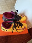 Nike Kd Kids Basketball Sneakers Yellow Purple Black Low Top Us 3 5y