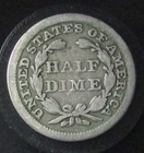 1856 U s  Half Dime Silver 1 2d