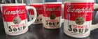 Set Of 4 Vintage Campbell s Tomato Soup Mugs Made Usa Ceramic Advertising Cups