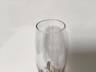 Vintage Clear Etched Wine Glass