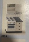 Vintage Lundby Dollhouse Kitchen 4 Pieces  Sink  Fridge  Stove And Dishwasher