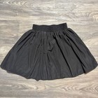 American Apparel Black Skater Pleated Mini Skirt Medium Elastic Waist Usa Y2k