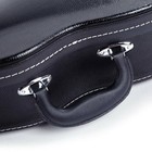 Glarry F-style Microgroove Pattern Mandolin High-class Leather Case Black