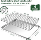 Small Baking Sheet With Cooling Rack Set  2 Baking Pans   2 Wire Racks    Stainl