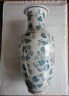 Pair Of Post Mid-century Chinese Export Hand-painted Porcelain Vases  12  Floral
