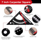 12 Inch Aluminum Carpenter Square Adjustable Rafter Framing Measuring Ruler Tool