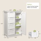 Pantry Storage Cabinet  Lofka 33  White Wood Kitchen Pantry Storage Cabinet With