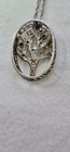 Silver Tone Tree Of Life Oval Pendant   Heart Locket Cable Chain Necklace 20 