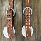 Cowboy Spur Strap - Narrow Style - Stitched - Rawhide Tips Natural - New