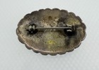 Native American Navajo 925 Sterling Silver Turquoise Concho Brooch