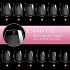  Half Matte Soft Gel False Tips Full Cover Coffin 240pcs Short Coffin Nail Tips